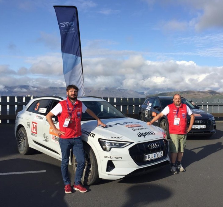 Calchetti e Guerrini (Audi E-Tron) a Reykjavik